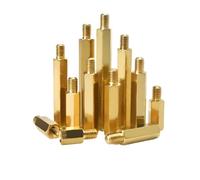 Separador hexagonal de latón for placa base, soporte PCB, espaciador columna, tornillo, perno, 2-10 unidades, macho-hembra, M4, M5, M6, M8