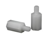 Separador hexagonal de nailon M2 M2.5 M3 M4, tornillo espaciador de plástico macho y hembra for placa base PCB de Pilar(7mm,M3 50pcs)