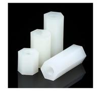 Separador hexagonal hembra de nailon blanco M2 M2.5 M3 M4, espaciador de placa base, perno, tuerca, rosca de montaje en placa PCB, plástico, hexagonal(12mm (50p),M2)