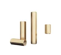 Separador hexagonal latón paso doble, M2-M6 hueco para PCB | Pilar roscado hexa hembra, 1-50uds para placa base(M2x14mm-20pcs)