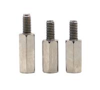 Separador hexagonal macho a hembra niquelado M2 .5 M3 M4(35mm,M3 10pcs)