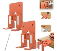 Separador magnético de bisagra para puerta de armario, herramienta de alineación de bisagras con escala, herramienta de alineación de huecos de 2,6 mm para instalación de puertas de gabinete, logra