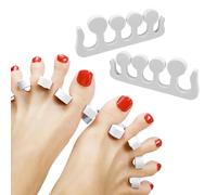 Separador para dedos de los pies, 2 unidades de espuma suave de espuma, divisores para esmalte de uñas de los pies, separador para pedicura y manicura (blanco)