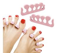 Separador para dedos de los pies, 2 unidades de espuma suave de espuma, separadores para esmalte de uñas de los pies, separador para pedicura y manicura (rosa)