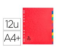 Separador q-connect cartulina brillo juego de 12 separadores din a4+ - KF15409