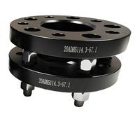 Separador Ruedas Espaciador Para JEEP Para PATRIOT Para Compass De Brújula 12X1,5 2 Piezas 20mm 0,79 ''aluminio PCD 5x114,3 CB = 67,1mm Espaciador Rueda(2PCS 20mm black)