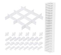 Separadores Cajones Ajustables 10PCS Separadores de Cajones Plástico Rejilla Ajustable Separadores de Rejilla Organizador de Cajone Separadores Flexibles con Clips para Oficina, Dormitorio, Cocina