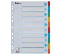 Separadores Cartón Multicolor 10 Pestañas En Blanco A4