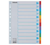 Separadores Cartón Multicolor 12 Pestañas En Blanco A4