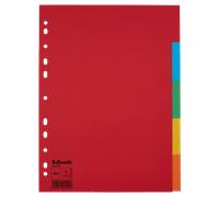 Separadores Cartón Multicolor 5 Pestañas En Blanco A4