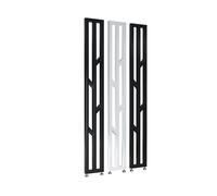 Separadores de ambientes de suelo a techo: mamparas y tabiques para baños, apartamentos y oficinas. Separadores de ambientes y paredes divisorias versátiles, en blanco y negro. Altura: 210 cm / 82,6