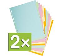 Separadores de archivador Forever de cartón reciclado, A4, 12 pestañas, 12 Tabs, Pastel, 2