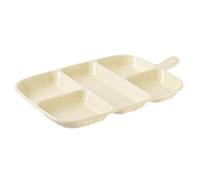 Separadores de bandeja para servir, bandeja para servir condimentos, bandeja para aperitivos, platos separados de frutas y verduras de 5 rejillas, bandeja separada para alimentos vegetales para