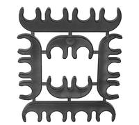 Separadores de cable de bujía, 8 mm ABS negro resistente al desgaste resistente al calor abrazadera separadora de cable de encendido duradero