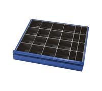 Separadores de cajones RAU, 1 caja interior para piezas pequeñas con 24 compartimentos