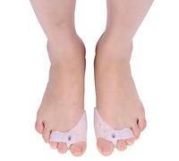 Separadores de Dedos Correctores de Juanetes, 2 Pares de Alisadores de Dedos de Gel, Almohadillas de Silicona Suave Protector de Juanetes Hallux Valgus, Alineación de Dedos, Férula para Dedos Superpue