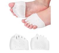 Separadores de dedos de gel con protector de juanetes, almohadillas metatarsianas de silicona, alisador de dedos de 5 agujeros para dedos superpuestos, soporte Hallux Valgus, cojín para antepié para