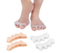 Separadores de Dedos de Los Pies, 4 Pares Separador Dedos Pie Silicona, Separador Dedos Pie Juanete Toe Spacer, Ajuste Atletas para Todos los Pies
