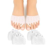Separadores De Dedos De Silicona, Almohadillas Metatarsianas Separadoras De Dedos De Gel, Transpirables Y Suaves, Alivio Del Dolor For Dedos Superpuestos Y Juanetes