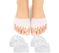 Separadores De Dedos De Silicona, Almohadillas Metatarsianas Separadoras De Dedos De Gel, Transpirables Y Suaves, Alivio Del Dolor For Dedos Superpuestos Y Juanetes