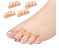 Separadores de dedos de silicona, corrector de dedos de los pies, 2 pares