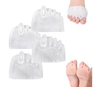 Separadores De Dedos De Silicona Hyggear for Mujeres Y Hombres, Corrector De Juanetes, Almohadilla De Gel Transpirable Y Suave for Dedos Superpuestos(Transparent*2)