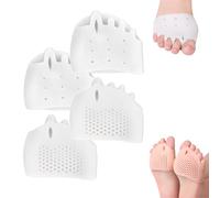 Separadores De Dedos De Silicona Hyggear for Mujeres Y Hombres, Corrector De Juanetes, Almohadilla De Gel Transpirable Y Suave for Dedos Superpuestos(White*2)