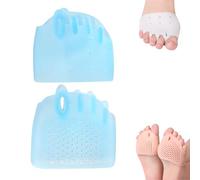 Separadores De Dedos De Silicona Hyggear for Mujeres Y Hombres, Corrector De Juanetes, Almohadilla De Gel Transpirable Y Suave for Dedos Superpuestos(Blue)