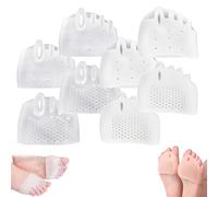 Separadores De Dedos De Silicona Hyggear for Mujeres Y Hombres, Corrector De Juanetes, Almohadilla De Gel Transpirable Y Suave for Dedos Superpuestos(Transparent*2+white*2)