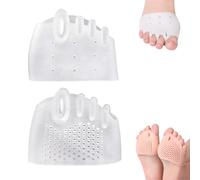 Separadores De Dedos De Silicona Hyggear for Mujeres Y Hombres, Corrector De Juanetes, Almohadilla De Gel Transpirable Y Suave for Dedos Superpuestos(Transparent)