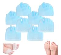 Separadores De Dedos De Silicona Hyggear for Mujeres Y Hombres, Corrector De Juanetes, Almohadilla De Gel Transpirable Y Suave for Dedos Superpuestos(Blue*4)