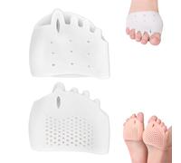 Separadores De Dedos De Silicona Hyggear for Mujeres Y Hombres, Corrector De Juanetes, Almohadilla De Gel Transpirable Y Suave for Dedos Superpuestos(White)