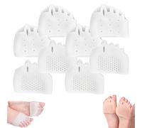 Separadores De Dedos De Silicona Hyggear for Mujeres Y Hombres, Corrector De Juanetes, Almohadilla De Gel Transpirable Y Suave for Dedos Superpuestos(White*4)