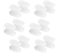 Separadores de dedos, juego de 12 separadores de dedos para hallux valgus, juanetes y corrección de dedos, separadores de dedos de silicona unisex (talla grande).