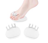 Separadores de dedos para dedos superpuestos para mujeres, separadores de dedos blancos para mujer, corrector de juanetes multifuncional, ejercitador de piernas delgadas, adecuado para tener fascitis