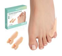 Separadores de Dedos Welnove - 8 Unidades en Gel para Juanetes y Dedo Pequeño, Alivio del Dolor de Pies para Mujeres y Hombres, Color Beige (Shield-Spacer)