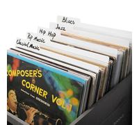 Separadores de discos de vinilo de 12 pulgadas, color blanco, de plástico de doble cara, separadores de álbumes de vinilo LP para caja de discos de vinilo y organización de DVD (20)