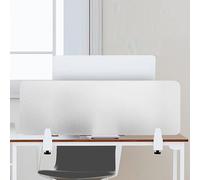 Separadores de escritorio acrílicos portátiles, mate, para cubículos de oficina, particiones con abrazadera para reducir las distracciones visuales (100 x 40 cm)