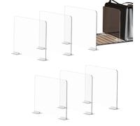 Separadores de estantes para armario - Organizador acrílico transparente, paquete de 6 separadores de ropa, paneles de almacenamiento | Dormitorio Cocina Oficinas Organización de estantes y gestión de