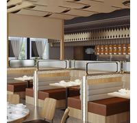 Separadores de habitación de acero inoxidable para comedor y oficina, divisiones verticales decorativas con paneles de vidrio, moderno separador de espacio para un hogar elegante y lugar de trabajo