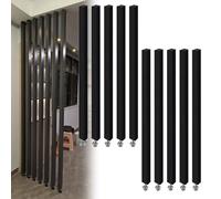 Separadores de habitación de madera personalizables, 10 separadores negros de suelo a techo de 200 cm de alto, perfecto para pasillos, puertas y más, ideal para decoración del hogar y gestión del
