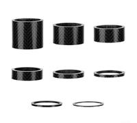 Separadores de horquilla de fibra de carbono cortados CNC para 28 bicicletas de 6 mm, kit de arandelas de aumento para un mejor control (50 mm, 4 piezas)