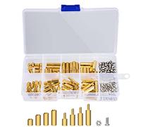 Separadores de Latón M2.5 Hexagonal Espaciadores Macho Hembra Tornillos y Tuercas de Acero Inoxidable Kit de Surtido con Caja de Almacenamiento 180 Piezas