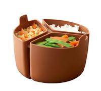 Separadores de ollas de silicona para cocinar, forro plegable de silicona para olla de cocción lenta, divisor de olla de cocción lenta de 3 compartimentos, resistente al calor, accesorios de cocina de