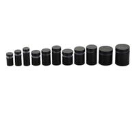Separadores de Pared 20 tornillos espaciadores de acero inoxidable for montaje en pared(Matte Black,D25 H30mm)