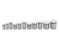 Separadores de Pared 20 tornillos espaciadores de acero inoxidable for montaje en pared(Shiny Silver,D19 H25mm)