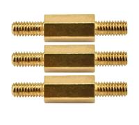 Separadores de Pared 5 uds-30 Uds M3 H5.5xM4 tornillos espaciadores de pilares cobre hexagonales doble cabeza espaciador placa base ordenador(26mm(5Pcs),M3x6 (Thread 6mm))