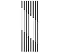 Separadores de pared de hierro forjado negro para sala de estar, dormitorio, estudio, oficina, columna de suelo a techo