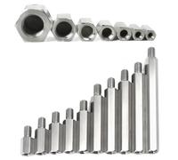 Separadores de Pared Separador PCB soporte hexagonal tablero espaciado columna pilares espaciadores M2 .5 M3 M4 M5 M6 M8 M10(55mm(5pcs),M2.5(Thread 6mm))