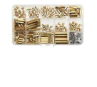 Separadores de placa base de latón M2 a M4, espaciador de pernos de bastidor de placa hexagonal, tornillo, tuerca, rosca macho hembra for circuito electrónico(300pcs M2.5)